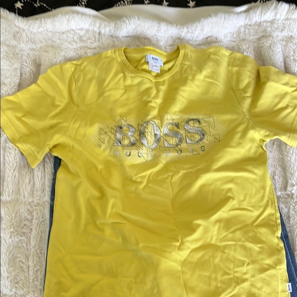 Boss Vibrant Yellow Tee with Graphic Logo
